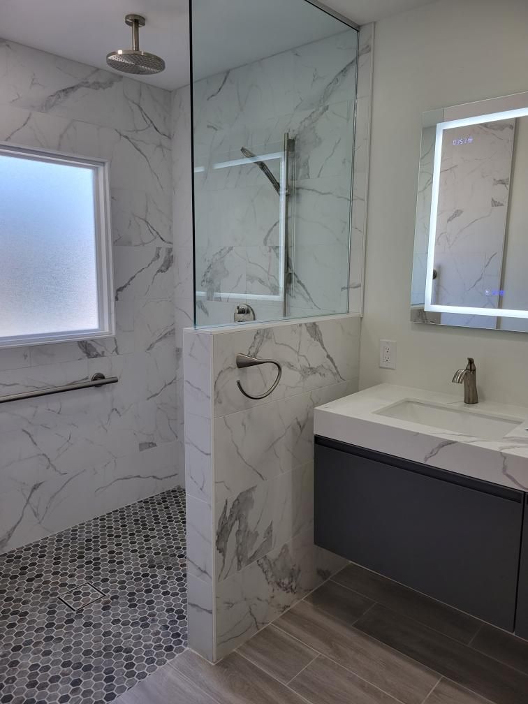 Modern bathroom remodel