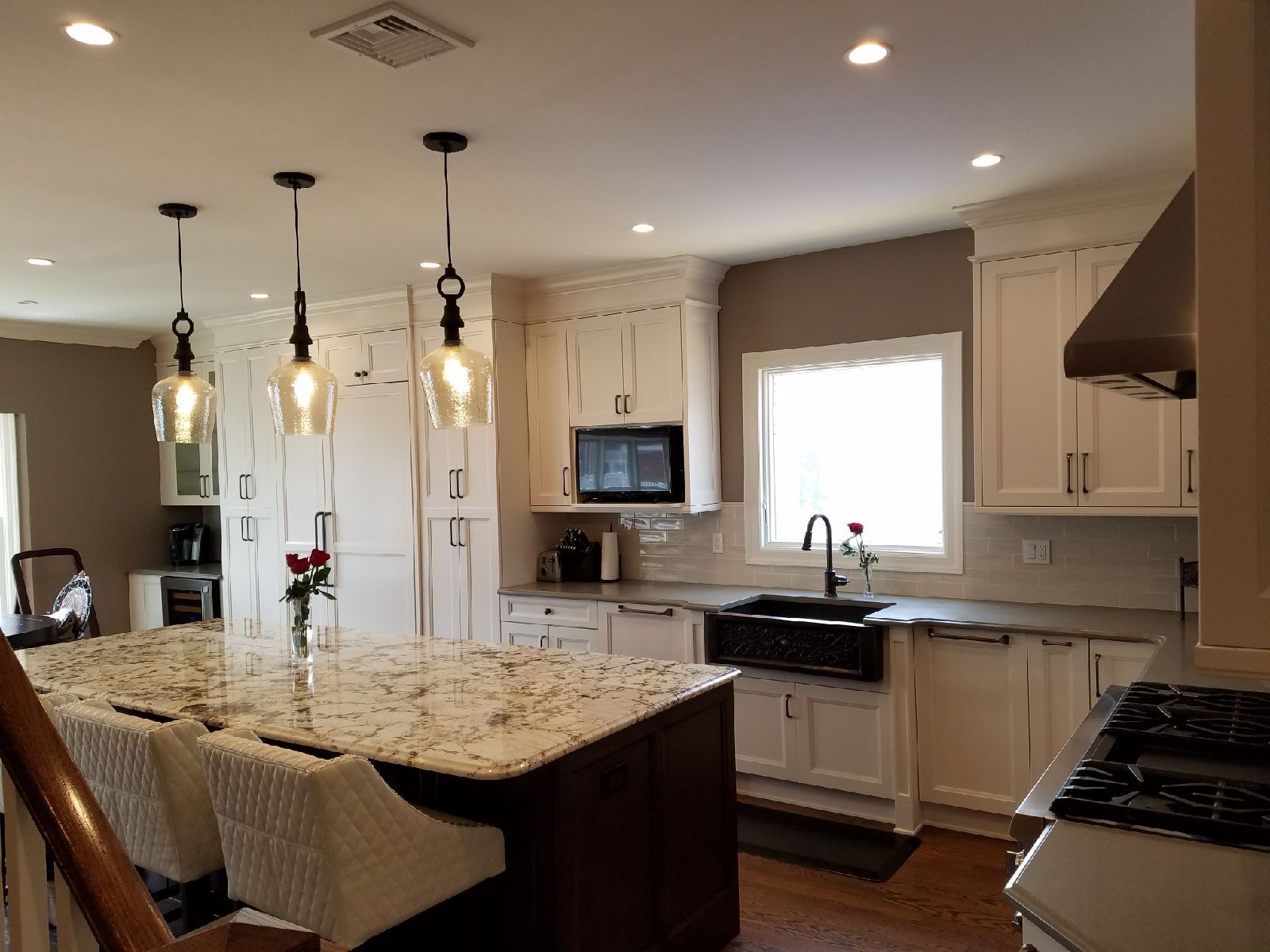 Modern kitchen remodel completed by NTICE Designs Corp. in East Meadow, NY